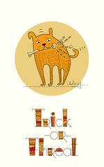 Doodle design for halloween card