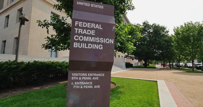 Federal Trade Commission FTC Building Establishing Shot