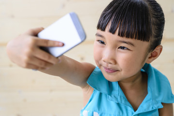 Kid portrait with blue shirt