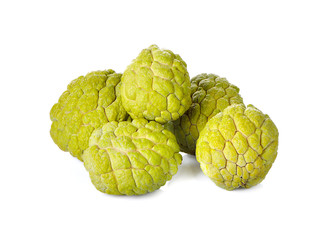custard apple isolated on white background.