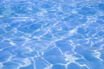Blue sea water, solar reflection