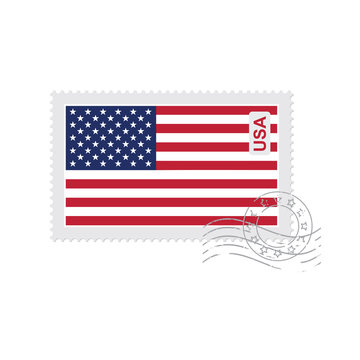 us flag old postage stamp