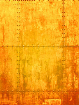Rusty golden ship texture