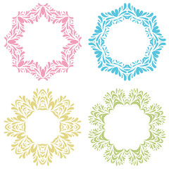 Vintage vector frames set with text place