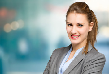 Naklejka premium Beautiful young female manager