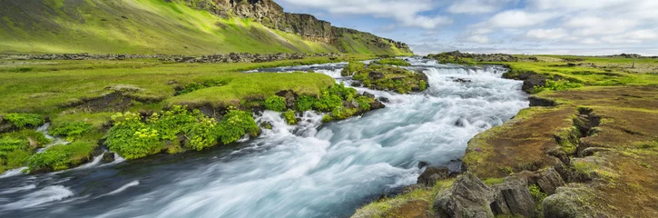 Foto op Plexiglas Power river with strong current in Iceland © sergejson