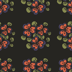 Seamless pattern with beautiful flowers