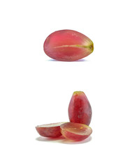 Red grape isolated on white background