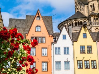 Colorful medieval houses, Cologne, Germany