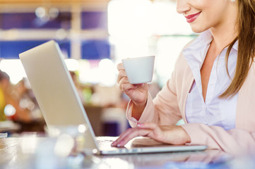 Young businesswoman working