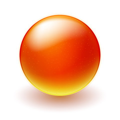Red and yellow vector sphere on white background