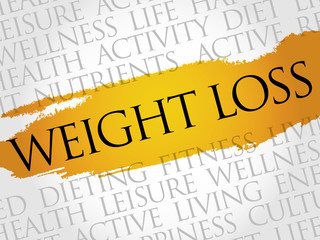 WEIGHT LOSS word cloud, fitness, sport, health concept