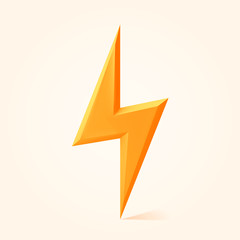 Vector illustration of lightning on white background