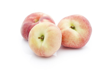 Peach on the white isolatd background.