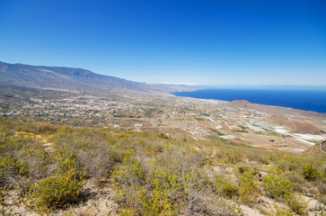 Fototapeta premium Scenic view of Guimar valley, in south Tenerife, Canary islands, Spain.