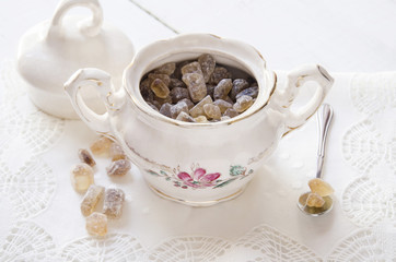 porcelain sugar bowl