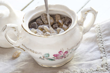 porcelain sugar bowl