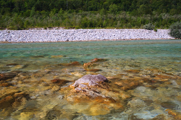 Soca river in Slovenia, Europe