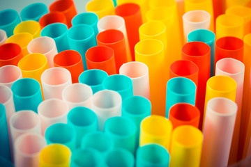 Plastic colorful straw