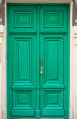 Old green door