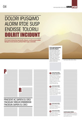 modern layout magazine page template