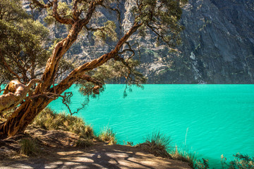 Lake in the mountains of Peru