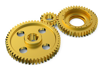 golden gearwheels
