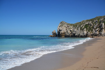 Fototapeta na wymiar Playa de Usgo, Cantabria