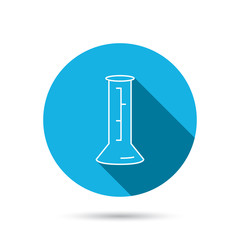 Beaker icon. Laboratory flask sign.
