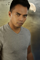 Young werewolf - young asian boy