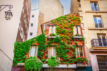 Fototapeta na wymiar Facade of building in Paris, France