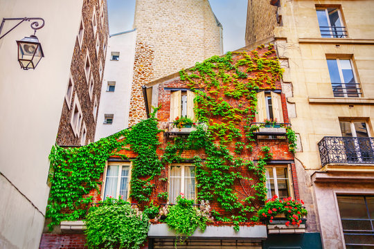 Facade of building in Paris, France