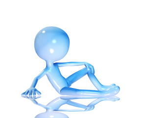 3d figure lying