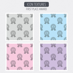 Fototapeta premium Ikona nagrody złoty medal. Znak pierwszego miejsca.