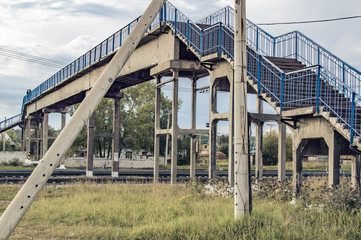 Fototapeta premium Мост через железную дорогу