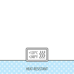 Heat resistant icon. Microwave, dishwasher info.
