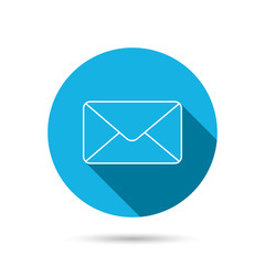 Envelope mail icon. Email message sign.