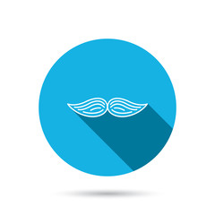 Mustache icon. Hipster symbol. Gentleman sign.