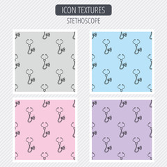 Stethoscope icon. Medical doctor equipment.