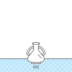 Vase icon. Decorative vintage amphora sign.