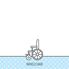 Wheelchair icon. Disabled traffic sign.