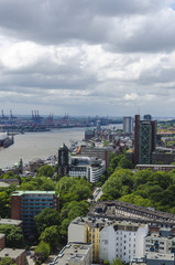 Fototapeta premium Hamburg Stadtpanorama