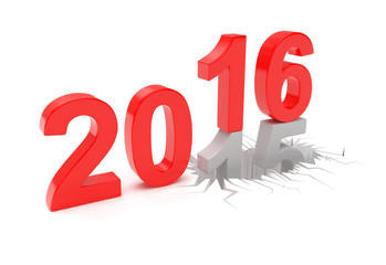 2015-2016 change new year 2016 isolated