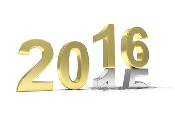 2015-2016 change new year 2016 isolated