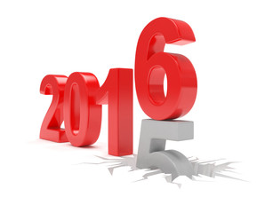 2015-2016 change new year 2016 isolated