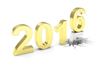 2015-2016 change new year 2016 isolated