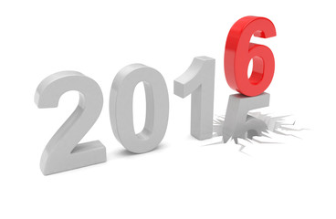 2015-2016 change new year 2016 isolated