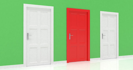 3d door render vote concept