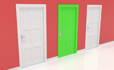 3d door render vote concept