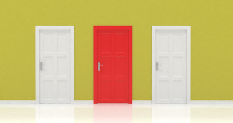 3d door render vote concept